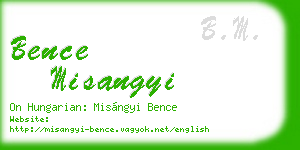 bence misangyi business card