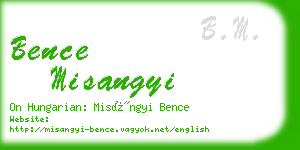 bence misangyi business card